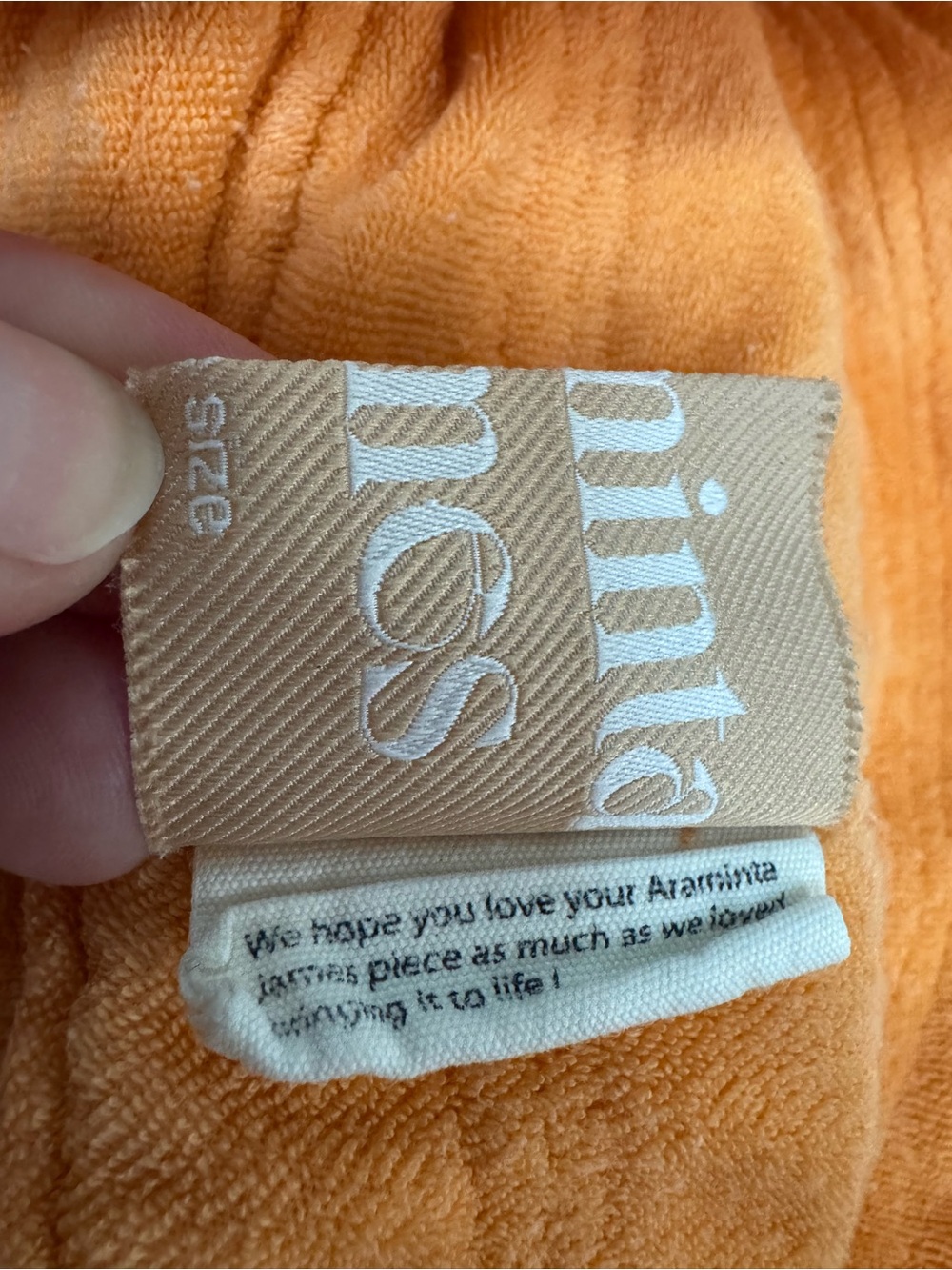 ARAMINTA JAMES Terry Cloth Bucket Hat in Mango Orange 100% Cotton One Size - Picture 9 of 9